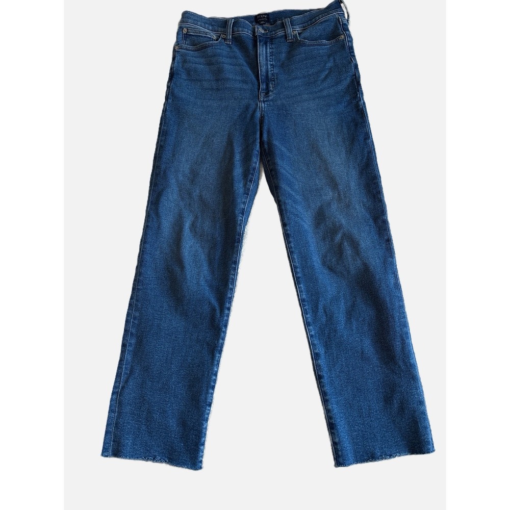 J.Crew Stovepipe Jeans Straight Leg Raw Hem Womens Size 29